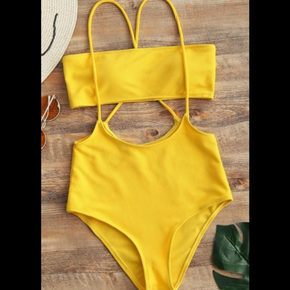 cute yellow bathing suits
